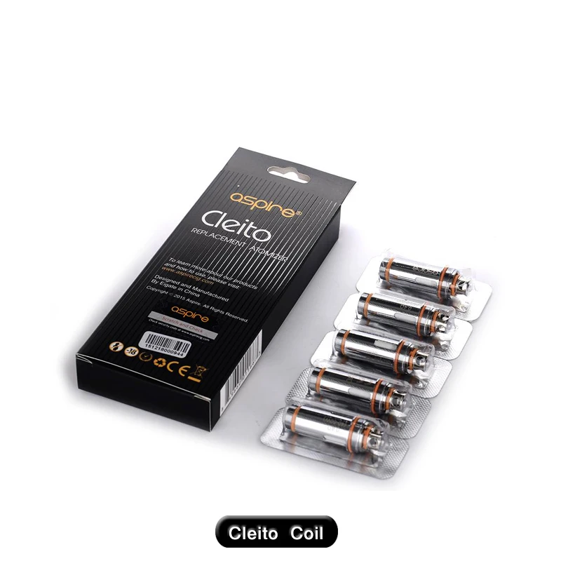 5pcs/Lot Electronic Cigarette Aspire Cleito Coil 0.2ohm 0.4ohm 0.27ohm SS316L Wire 0.4ohm TC Vape Atomizer Replacement Head