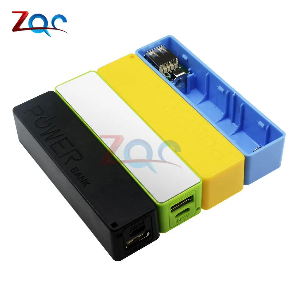 New Portable Power Bank 18650 External Backup Battery Charger With Key Chain Green Black Yellow Blue