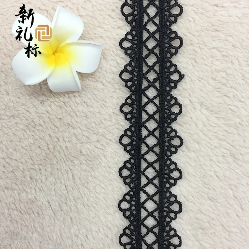 3.2cm cinta de encaje bordado naaiaccessoires lot craft supplies salouva Nylon / Cotton Lace Crocheted Water Soluble Voile