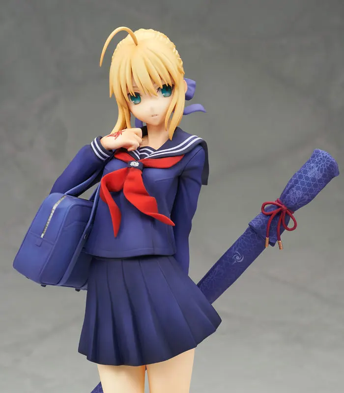 NEW hot 20cm Fate stay night Saber Saber School uniform style action figure toys collection christmas toy doll with box