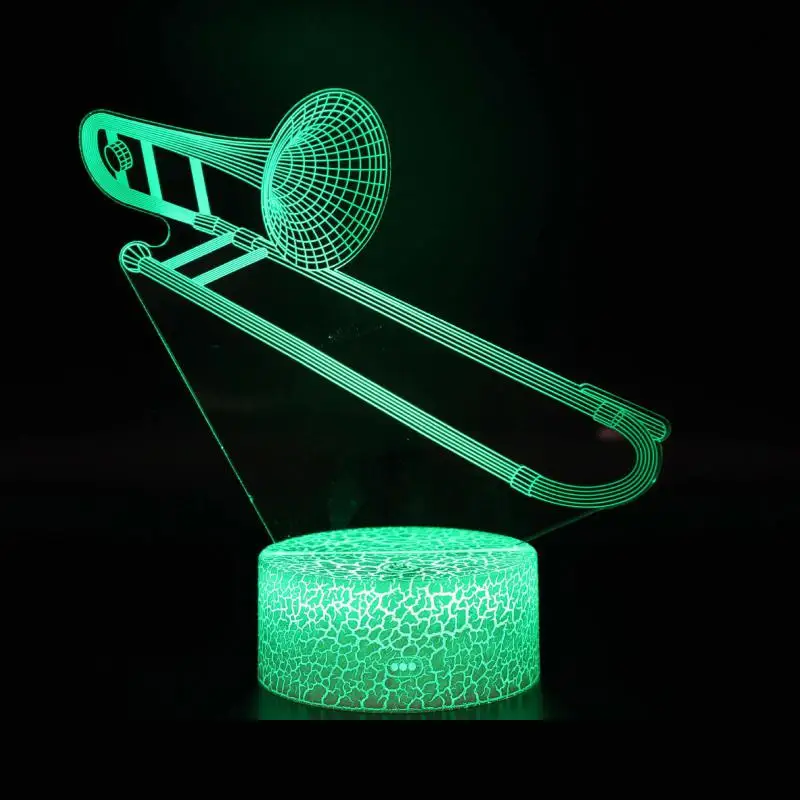 Musical Instruments Series 3d Table Led Lamp Creative Gift Visual 3d Colorful Night Lights Novelty Decoration LED Lighting