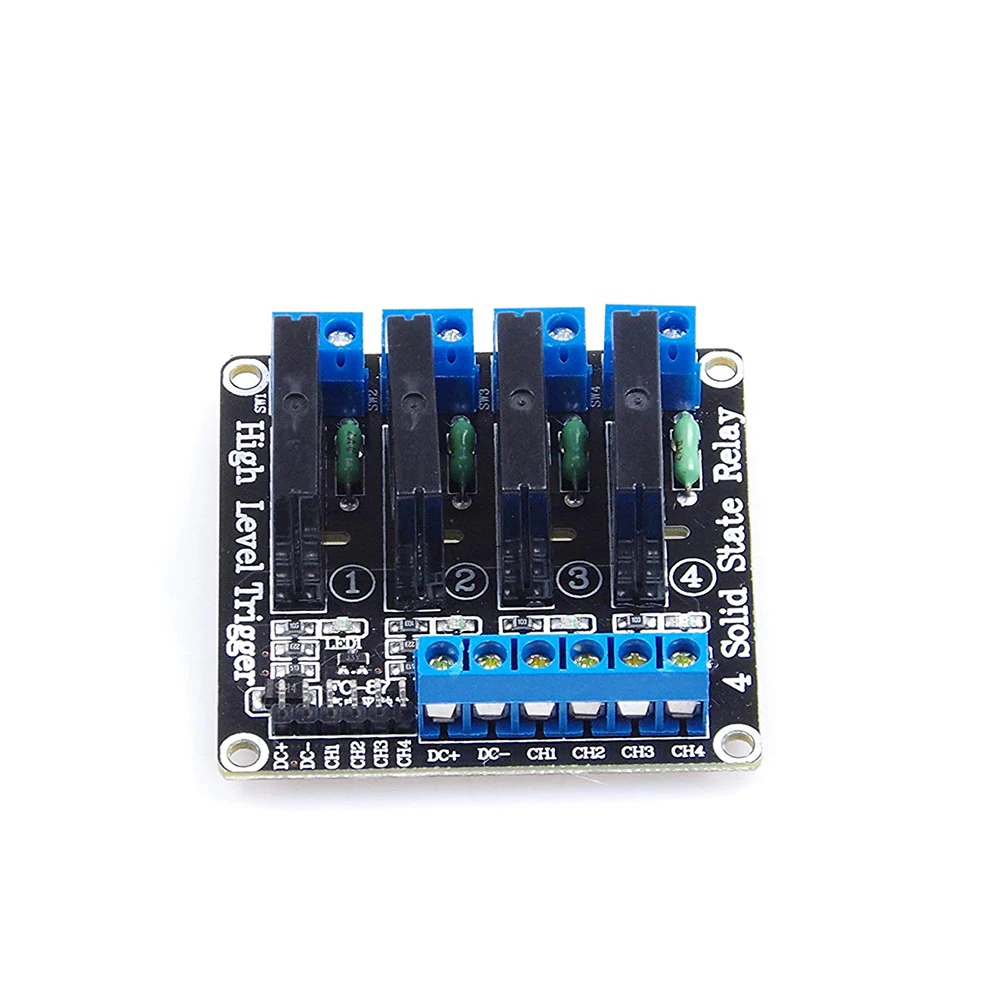4 Channel Solid State Relay Module Board High Level Trigger 5V 2A for Arduino  MEGA2560 MEGA1280 ARM DSP PIC Relay Module