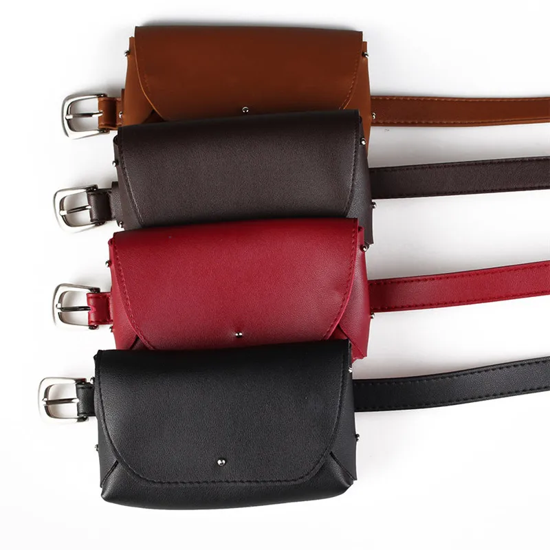 New Vintage Women Belt Bag Fashion Lady\'s Waist Leather Women Bags Pack Femal Phone Pouch Small Waist Pack Bag