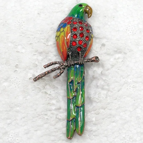 

60pcs/lot Mixed Color (Can Notes Color) Wholesale Brooch Rhinestone Enamel Parrot Fashion Pin brooches Jewelry gift C101910