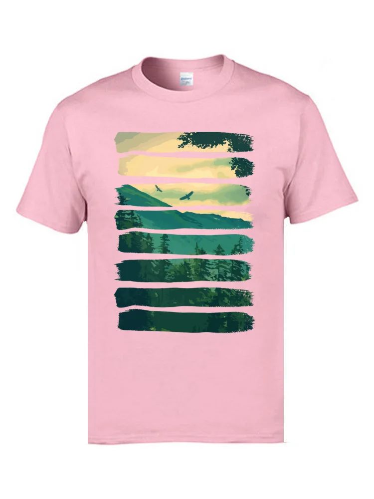 Hill Ridge Mountain Natura Landscape T Shirts College University Cotton Tees 2019 Fashion Tops/Tees New T-Shirts Male