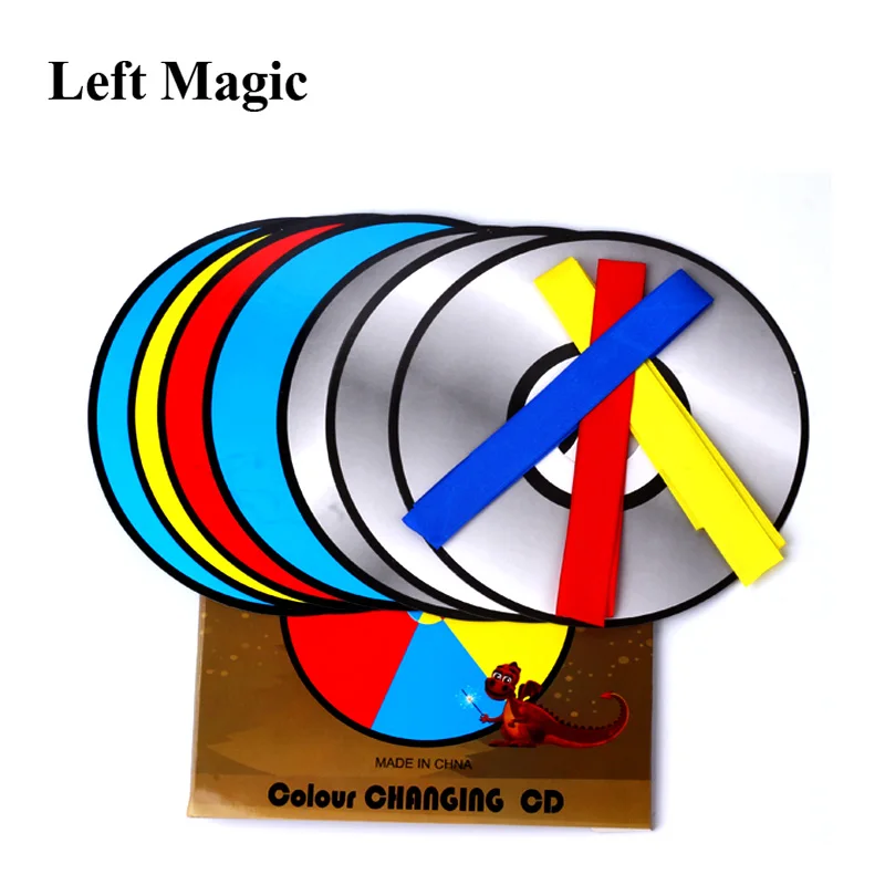 

Color Changing Laser CD Magic Tricks Paper Bag Color Changing Magic CD Magic Props Stage Gimmick Illusion Accessories G8083