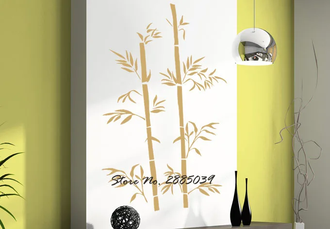 Bamboo New Design Mural Wall Stickers Home Decor Living Room Removable Sticky Vinyl Vinilos Paredes High Quality Art Decal LA215