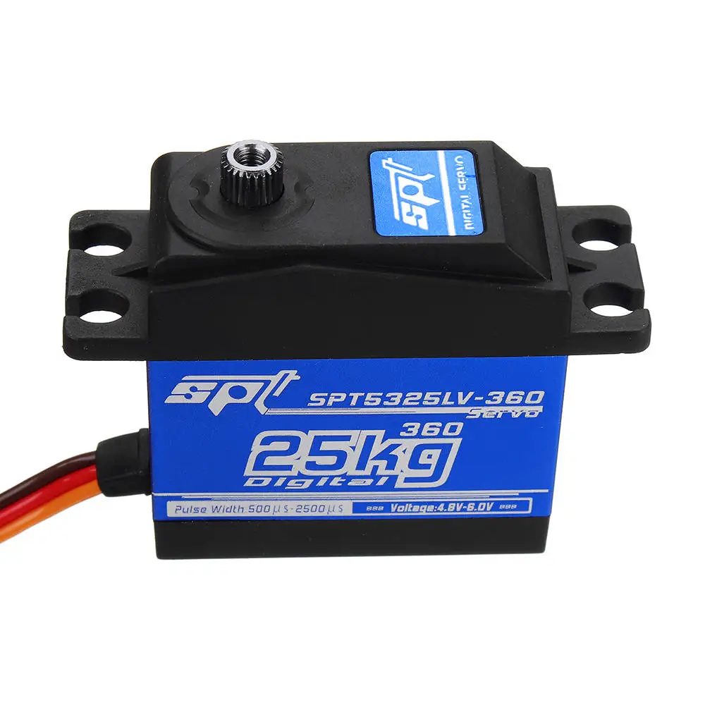 

SPT Servo SPT5325LV-360 25KG Digital Servo 360 Large Torque Dual Bearing Linear Change Metal Gear Servo For RC Robot