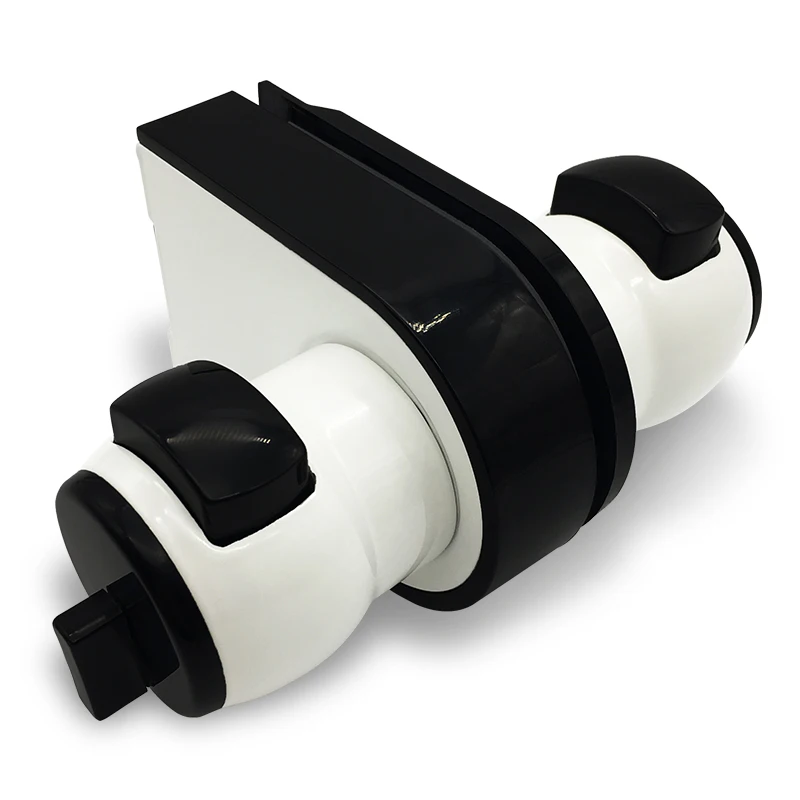 Botão de Bloqueio da Porta de Vidro do Escritório com Chave Simples e Dupla Abertura Forma Panda Preto e Branco