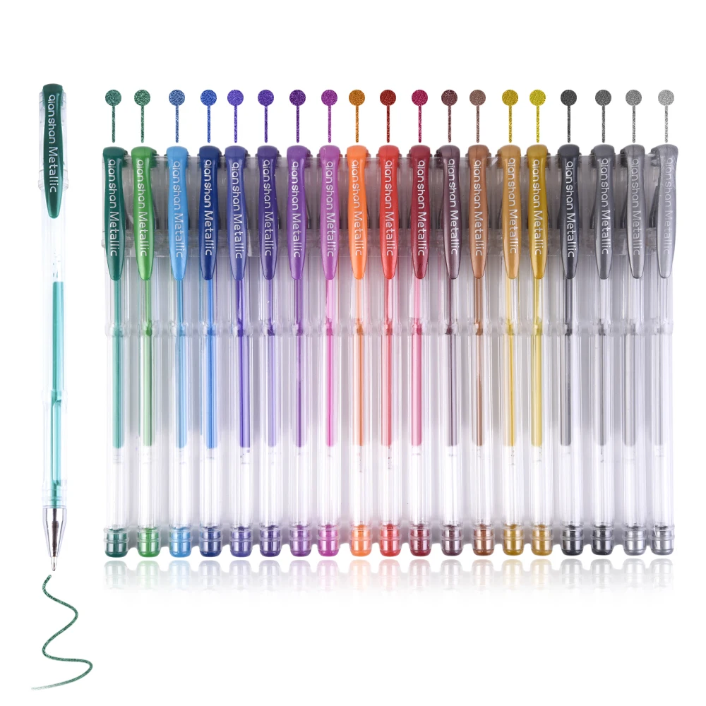 

60 Colors Gel Pens Set Refills Gel Ink Pen Metallic Pastel Neon Glitter Sketch Drawing Color Pen School Stationery