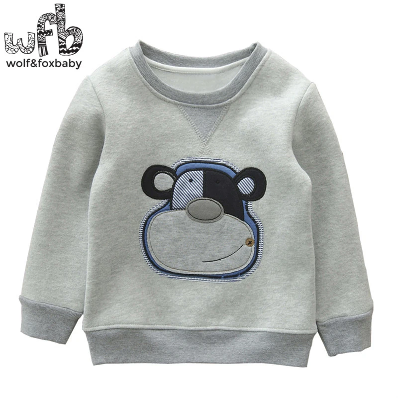 Retail 1-6 years coats printing cartoon cow sailboat full-sleeves Sweatshirts kids children spring autumn fall winter