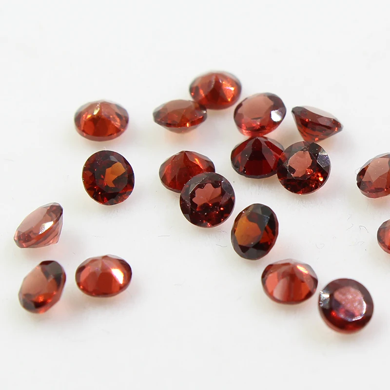 5 pieces a lot 3 mm & 4 mm & 5 mm & 6mm round cut natural garnet loose gemstone for jewelry craftsman VVS wine red garnet loose