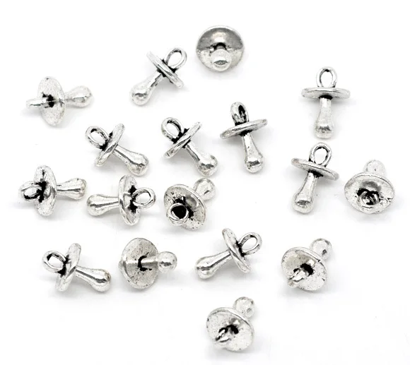 Free Shipping 250pcs Antique Baby Pacifier/Dummy Charm Pendants 13x9mm Jewelry Findings Wholesales J0495F