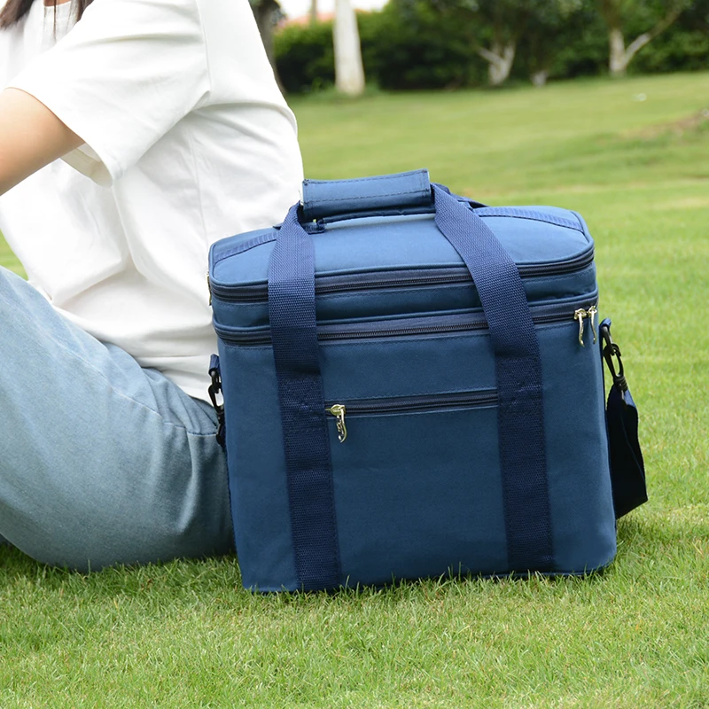 GUMST Double Decker Cooler Bag Thickening Oxford Cloth Ice Pack Fresh Insulated Thermal Picnic Lunch Box Food Bag