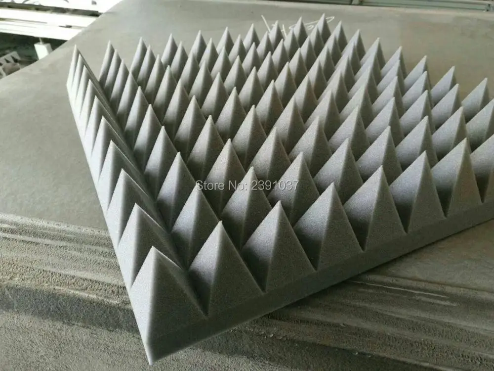 Light Gray Acoustic Foam, Eco-friendly, Acoustic Panel, Resonance Absorption Wall Sticker, Big Size, 50x50x10cm, 16 Pcs