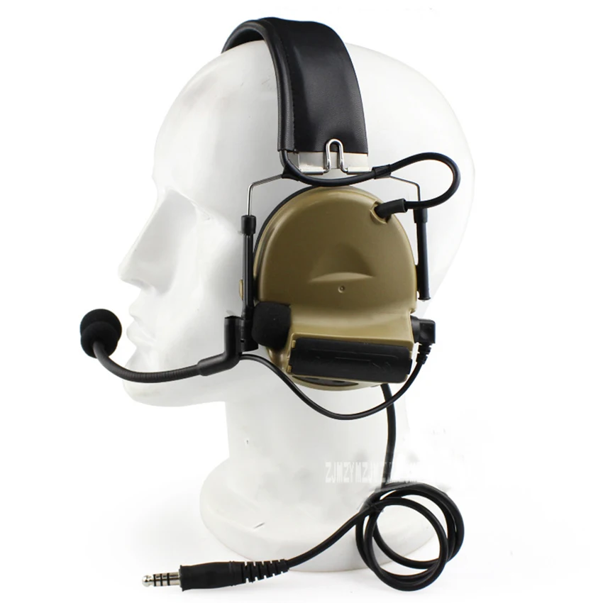 

Outdoor Hunting Tactical Headset Headphone Noise Canceling Airsoft Camouflage Military Headset Walkie Talkie Helmet