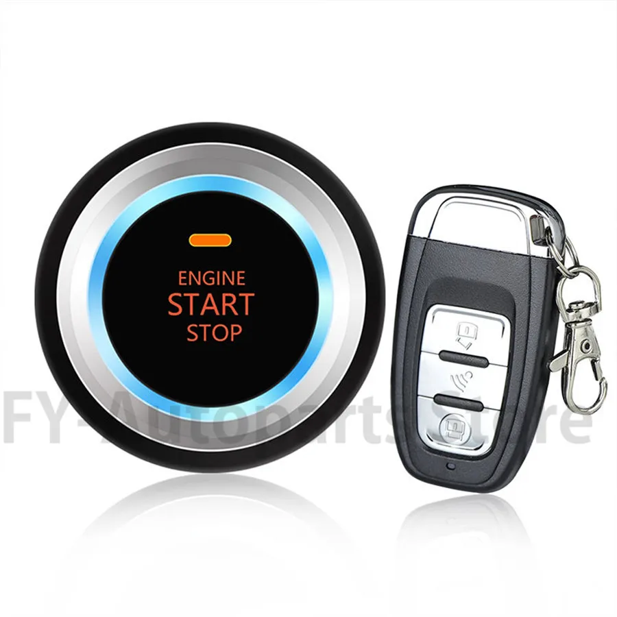 Car Start Push Button Remote C3 Alarm System Security Audible alarm Ignition Engine  Free Shipping