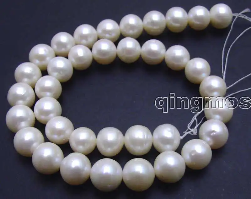 SALE Big 12-13mm White Round natural high quality Freshwater pearl Loose Beads 14