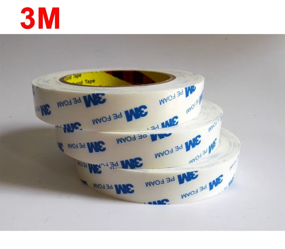 

3M 1600T 3meters Double Coated Polyethylene Foam Tape, 1mm Thickness, Mounting Tape for Plastic Hooks, Racks, Dispensers, Sign