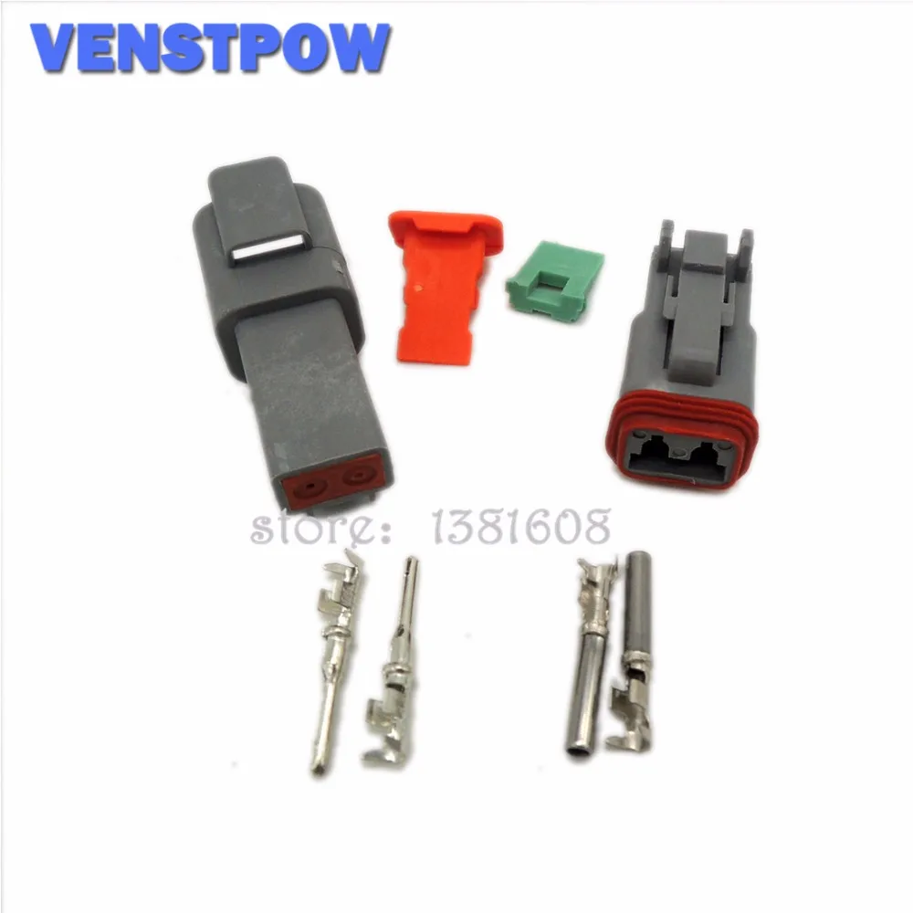 1 Set Deutsch DT06/DT04 2/3/4/6/8/12 Pin Waterproof Electrical Wire Connector Plug Kit 22-16AWG for Car Bus Motor Truck