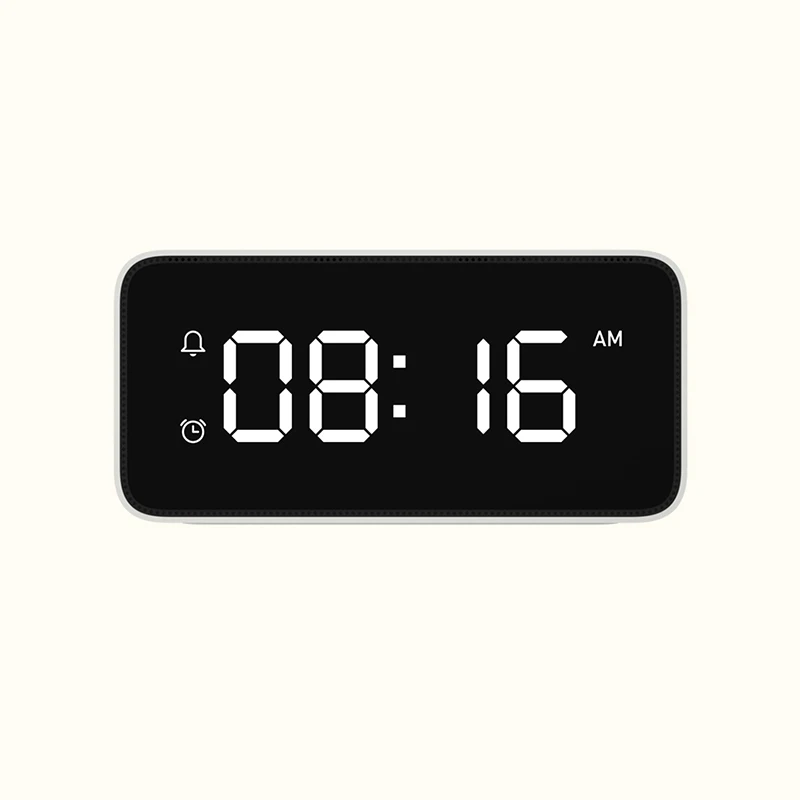 Original Xiaomi Xiaoai Smart AutomaticTime Calibration Mi Home App Alarm Clock Voice Broadcast Clock ABS Table Dersktop Clocks