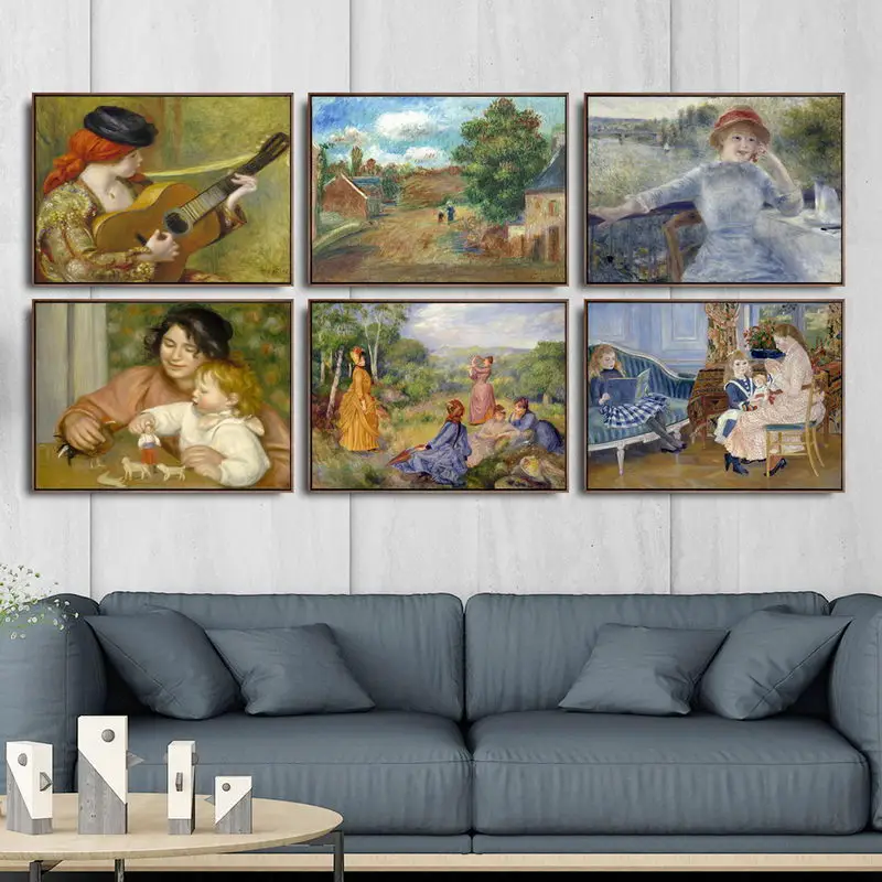 Home Decoration Art Wall Pictures Fro Living Room Poster Print Canvas Paintings French Pierre-Auguste Renoir 6