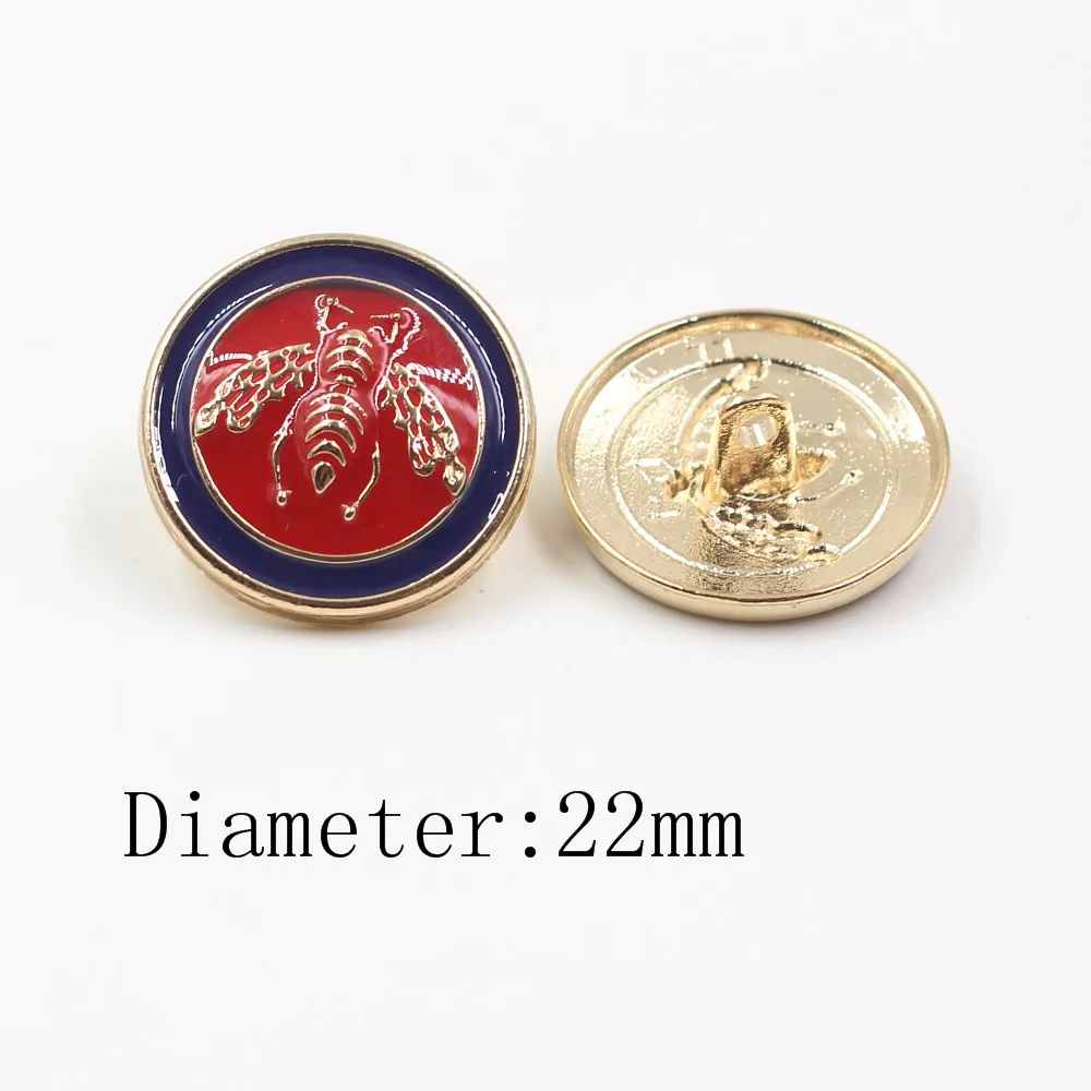 20mm 22mm 27mm 10pcs/lot Point oil metal buttons gold sweater coat decoration shirt buttons accessories DIY A-19512-510