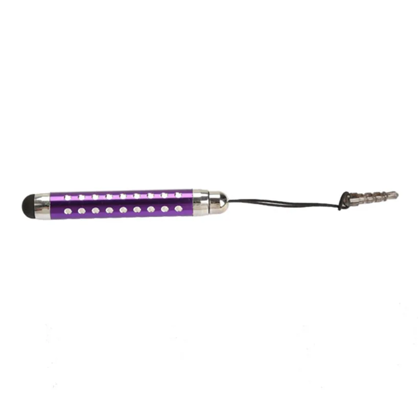 Capacitivo Touch Screen Stylus Pen com Strass, retrátil, três camadas, telefone celular inteligente, Tablet, PC Acessórios, 1Pc