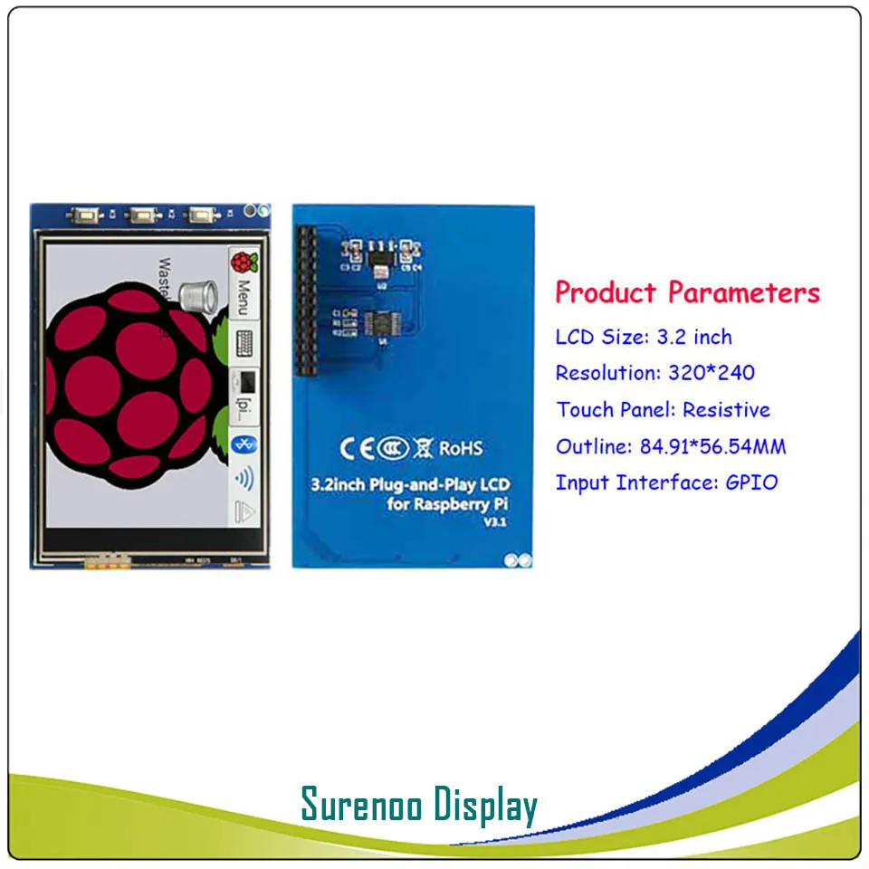 3.2, 3.5, 5.0, 7.0 inch HDMI-Compatible GPIO TFT LCD Module Display Monitor Screen with Resistive Capacitive Touch Panel