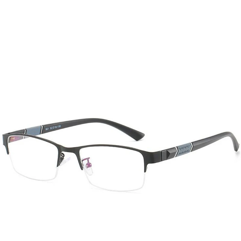 Prescription Eyeglasses Rectangle Half Frame Design Optical Glasses Myopia Resin Lenses Spectacles -0.5 -1 -1.5 -2 -2.5 -3 -5 -6