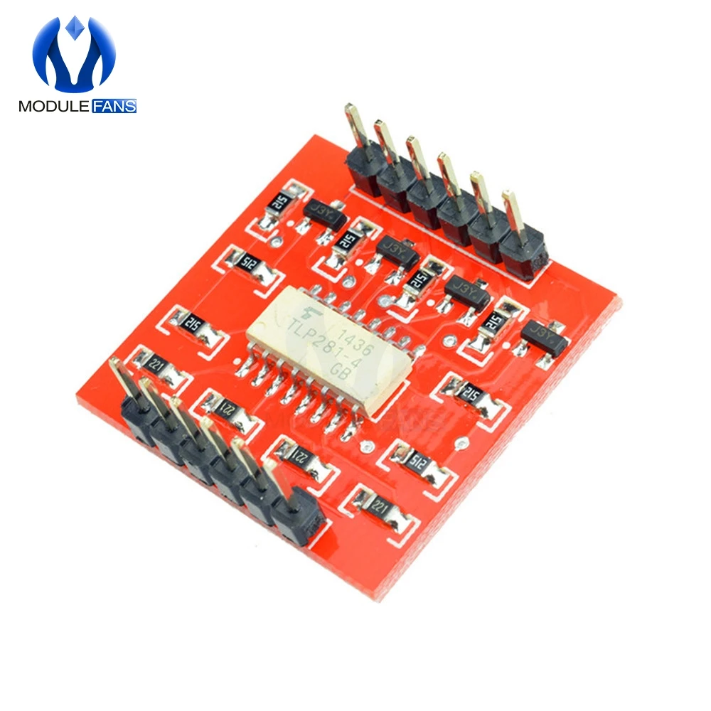 TLP281 4 CH 4-Channel Opto-isolator IC Module For Arduino Expansion Board High And Low Level Optocoupler Isolation 4 Channel