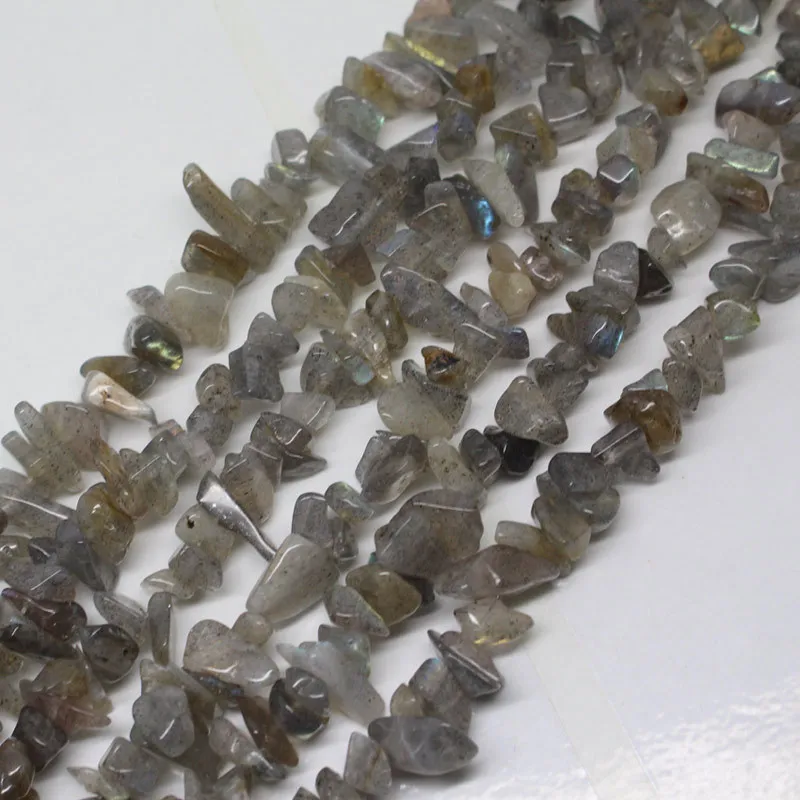 Mini. order is $7! 4-11mm Natural Labradorite Scrawled stone Freeform Beads Stand 34