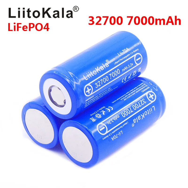 Nowy 2022 Lii-70A LiitoKala 3.2 V 32700 6500 mah 7000 mAh bateria LiFePO4 35A 55A wysoka moc maksymalna ciągła bateria rozładowania