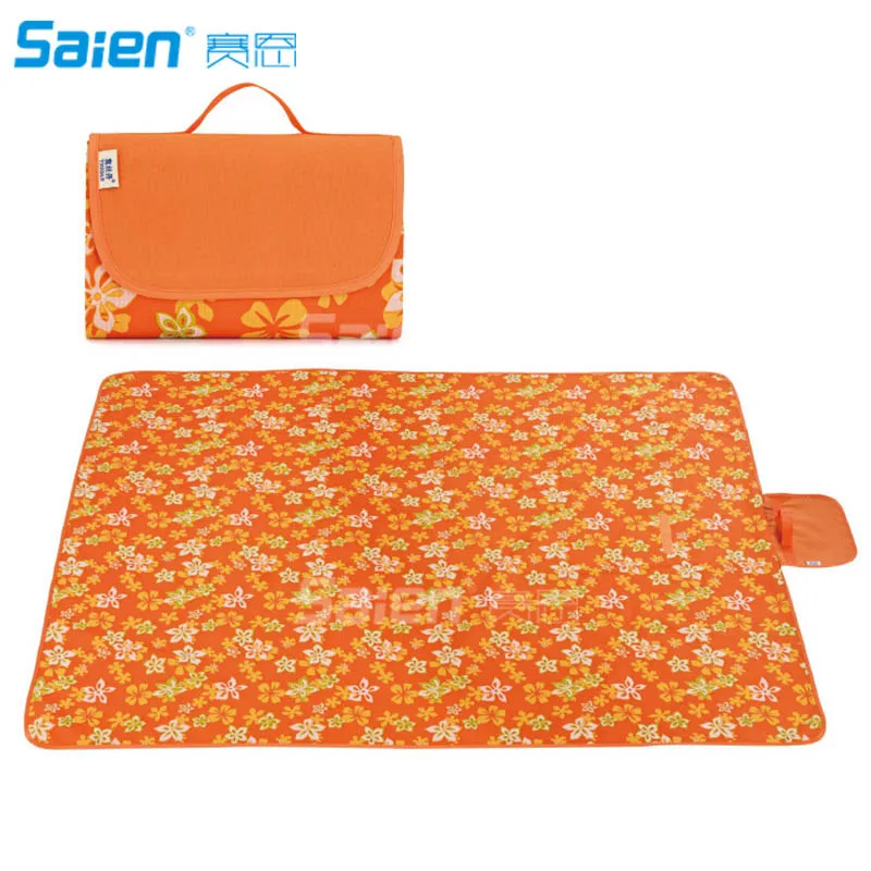 

57*70"Family Picnic Blanket with Tote, Extra Large Foldable and Waterproof Camping Mat for Outdoor Beach Hiking Grass Travel