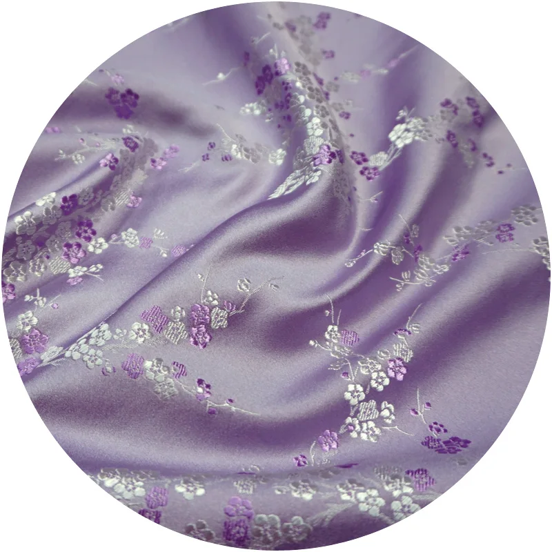 Purple Plum Pattern 3D Jacquard Yarn Dyed Fabric For Women Wedding Dress, Coat, Bag, Sofa Cushion Sewing Accessories Patchwork