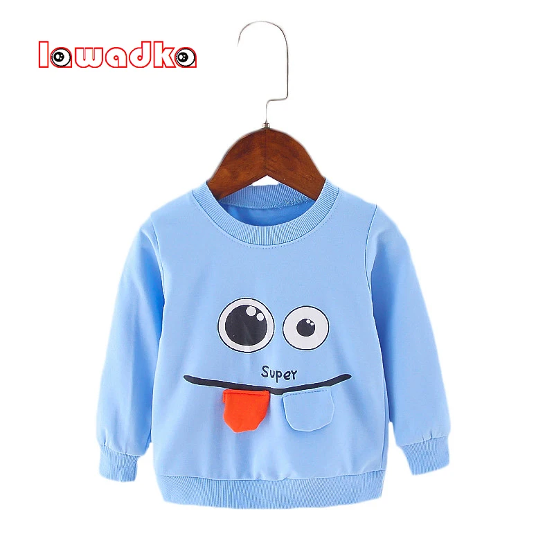 Lawadka Baby Girls T shirt O-neck Cartoon Cotton Long Sleeve T-shirt for Boys Top Baby Clothes Casual 1st Birthday Clothes Tees