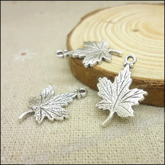 115  pcs Charms Maple Leaf Pendant  Tibetan silver  Zinc Alloy Fit Bracelet Necklace DIY Metal Jewelry Findings