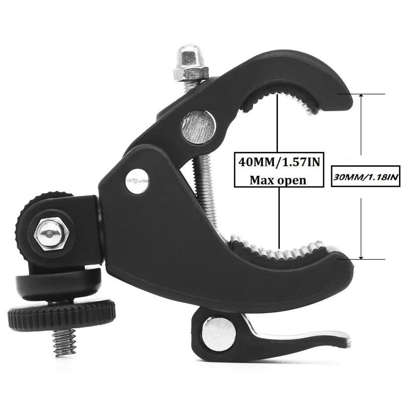 1PC High Quality 1/4 Camera DV DSLR Bike Bicycle Handlebar Clamp Bracket Tripod Mount Screw Clip Tripods for Gopro Hero7 6 5 4 3