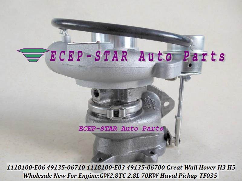 Turbo TF035HM 49135-06710 1118100E06 49135 06710 4913506710 1118100-E06 para Great Wall Pickup Hover H3 H5 Haval 2.8T GW2.8T 2.8L