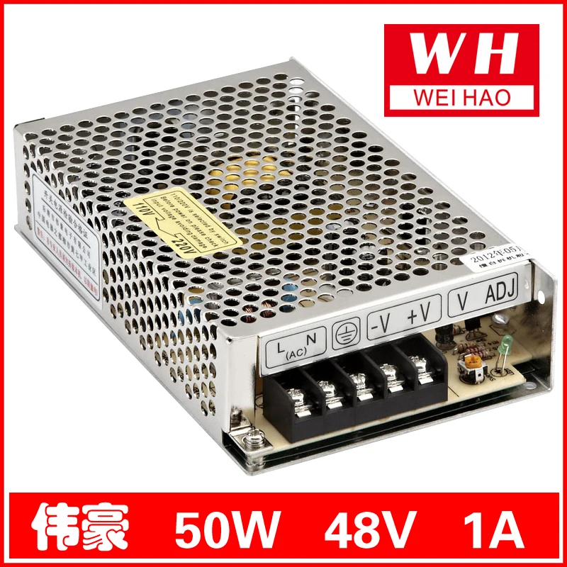 CNC 48V 1A Регулируемый импульсный источник питания AC 220V/110V к DC48V 50W/DC48V/1A