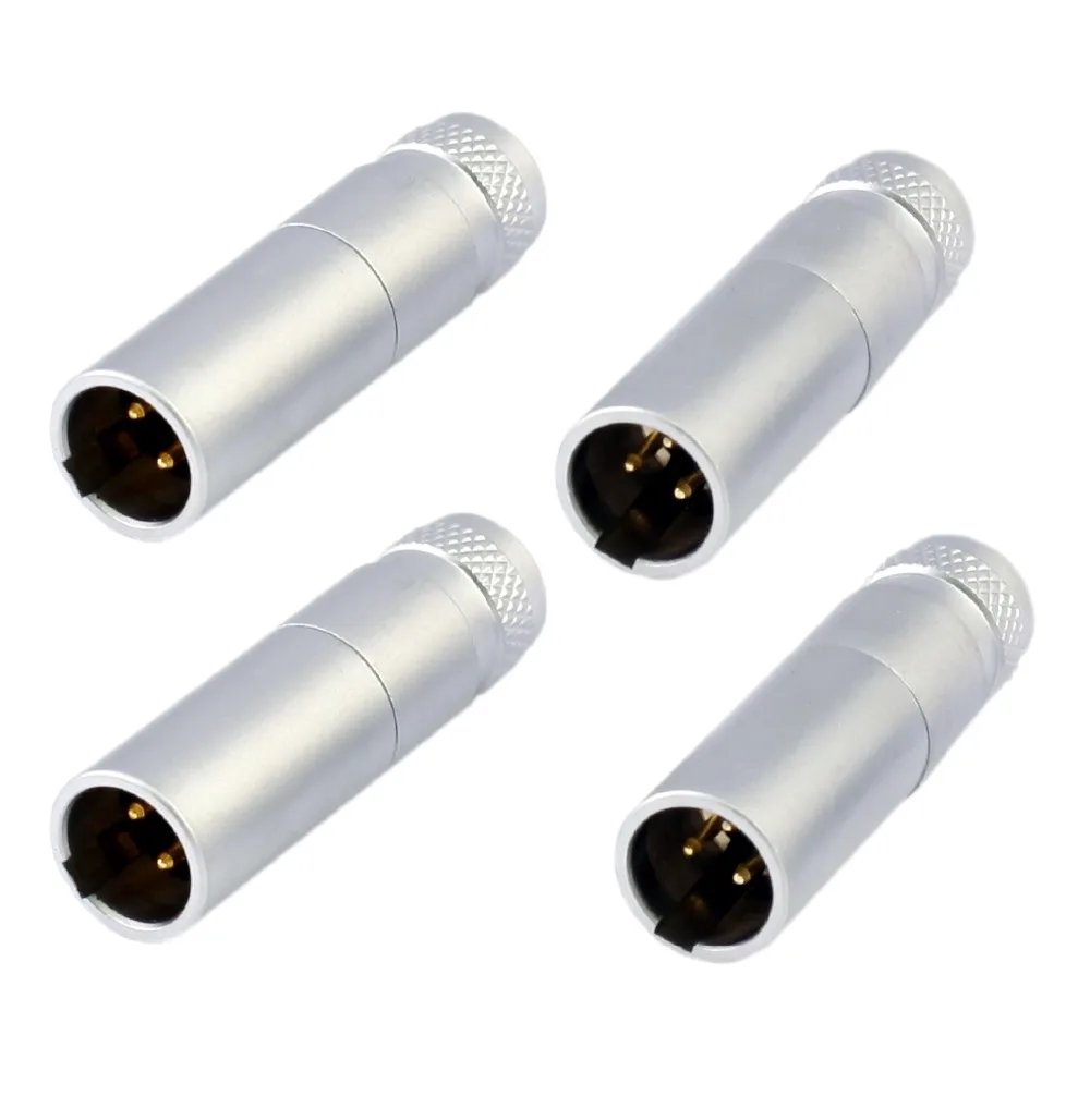 Mps little bee-conector de áudio de 3 pinos, interface balanceada de alta fidelidade 24k, conector fêmea macho e banhado a ouro de 3 pinos, mini xlr k271s/k240s