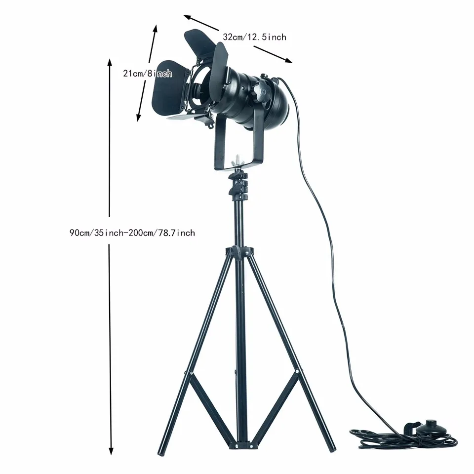 Industrial Bar Creative Studio Retro Tripod Black Floor Lamp Lights Room Light Stand Ceiling lighting