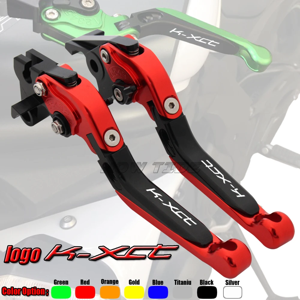 For KYMCO K-XCT K XCT 125 300 400 Foldable Extendable Brake Levers Folding Extending Adjustable CNC Lever