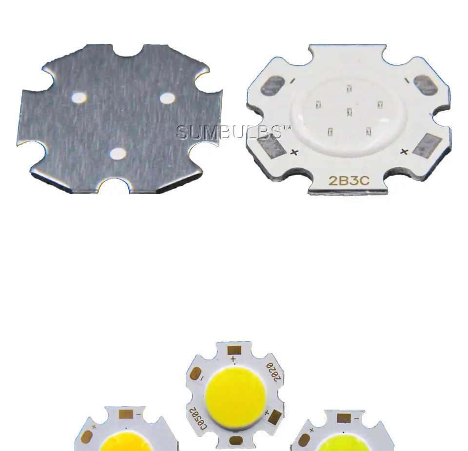 10 Stück Großverkauf Durchmesser 20 mm abgerundete COB-LED-Lichtquelle Chip an Bord 3 W 5 W 7 W grün blau rot warm natürlich kaltweiß Glühbirne DC – Detail 4