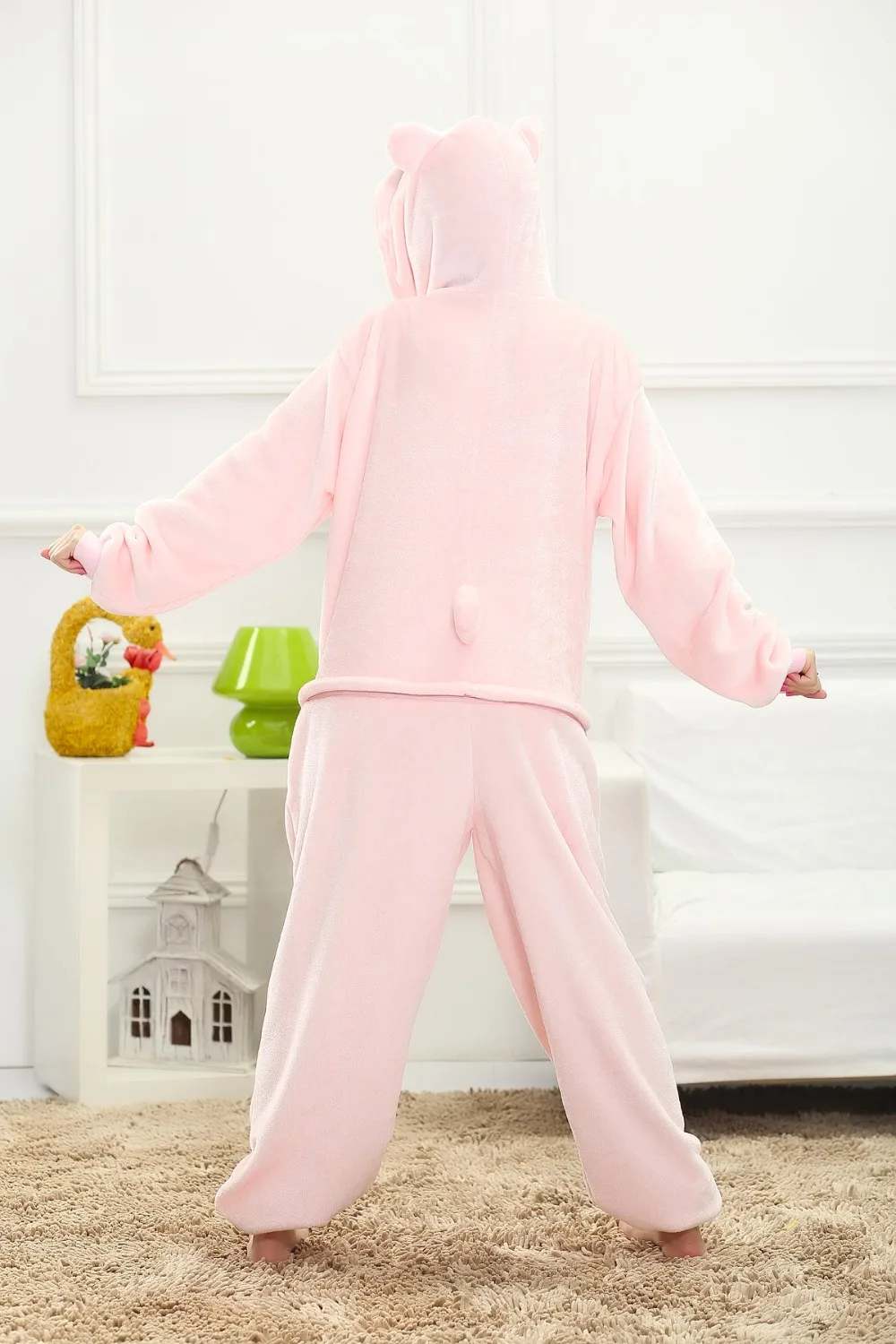 خنزير ملابس خاصة منامة الحيوان تأثيري الكبار نيسيي الفانيلا بيجامة شتاء دافئ ملابس النوم بيجامة مجموعات أنيمي هالوين زي #4