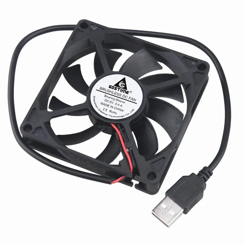 Gdstime 1 piece DC 5V 80x80x15mm 8cm USB Connector Computer Case Cooling Fan 80mm x 15mm 8015 3 inch