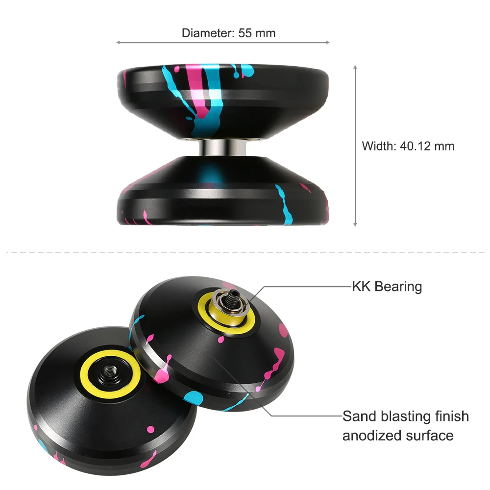 High Speed Magic Yoyo V3/Y03 Unresponsive Aluminum Alloy Yoyo CNC lathe with Spinning String Yoyo Toys Gift for Children
