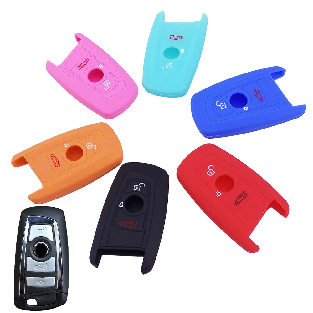 3 4 Button Silicone Key Remote Cover Fob Shell Case Fit For BMW 1 2 3 5 7 SERIES X1 X3 X4 X5 X6 E46 E53 F30 F31 F10 F20 F30