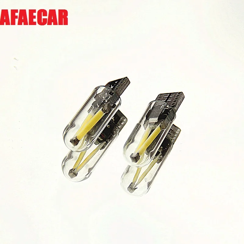 100pcs new W5W led T10 cob glass car light Led filament auto automobiles reading dome bulb lamp