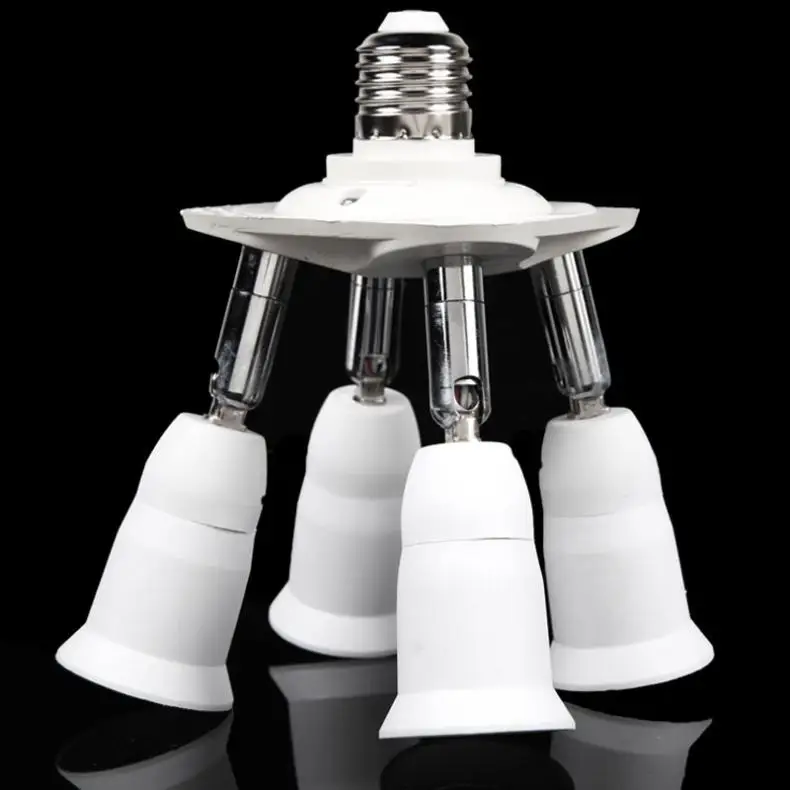 Lighting Accessories LED Bulb Accessories 1 To 4 Adjustable  Base Light Lamp Bulb Adapter Holder Socket Splitter